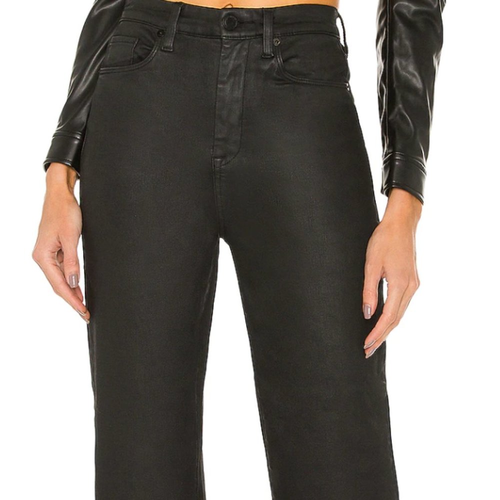 Blank NYC - Straight Leg Jeans with Black Matte Coat Finish - Size 27